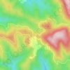 Col de Fourtou topographic map, elevation, terrain