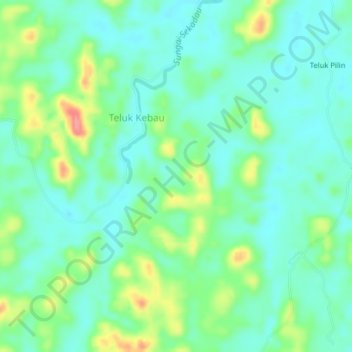Batu Pahat topographic map, elevation, terrain