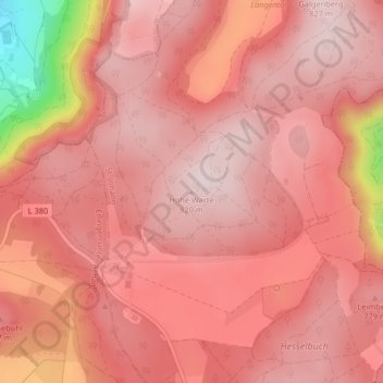 Hohe Warte topographic map, elevation, terrain