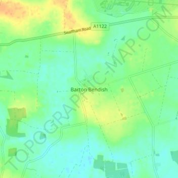 Barton Bendish topographic map, elevation, terrain