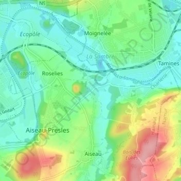 Ménonry topographic map, elevation, terrain