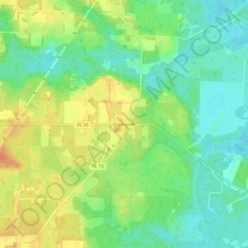 Clarksville topographic map, elevation, terrain