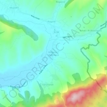 Hodanoc - Odanovce topographic map, elevation, terrain