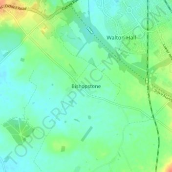 Bishopstone topographic map, elevation, terrain