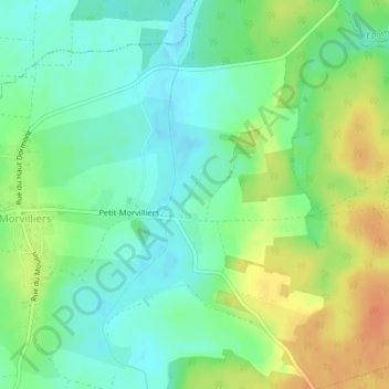 La Force topographic map, elevation, terrain