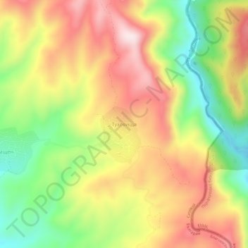 Tuhovishta topographic map, elevation, terrain