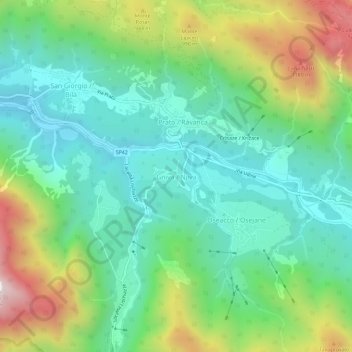 Gniva topographic map, elevation, terrain