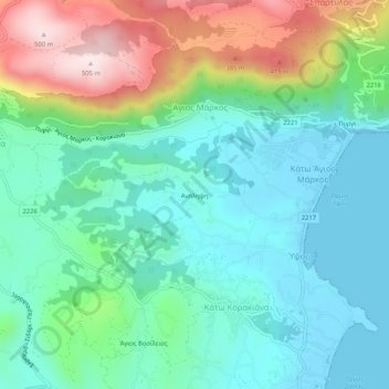 Analipsi topographic map, elevation, terrain