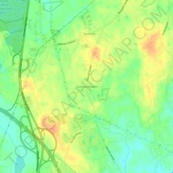 Scotland Estates topographic map, elevation, terrain