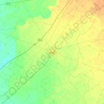 Gojra topographic map, elevation, terrain