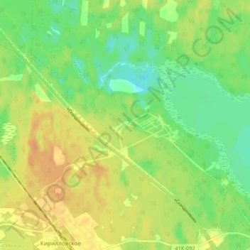 Ровное topographic map, elevation, terrain