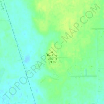 Hockley Mound topographic map, elevation, terrain