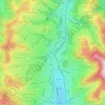 Gibswil topographic map, elevation, terrain