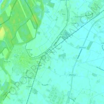 Farona topographic map, elevation, terrain