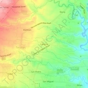 Calogsoy topographic map, elevation, terrain