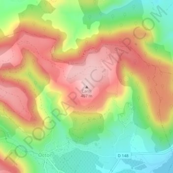 Carol topographic map, elevation, terrain