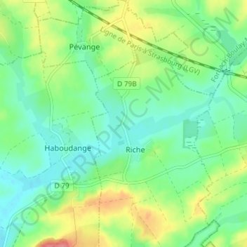 Metzing topographic map, elevation, terrain