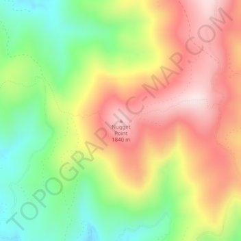 Nugget Point topographic map, elevation, terrain