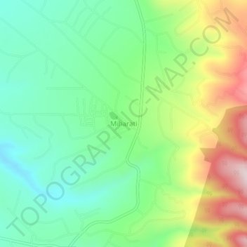 Miharati topographic map, elevation, terrain