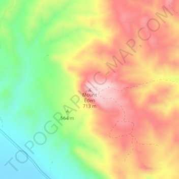 Mount Eden topographic map, elevation, terrain