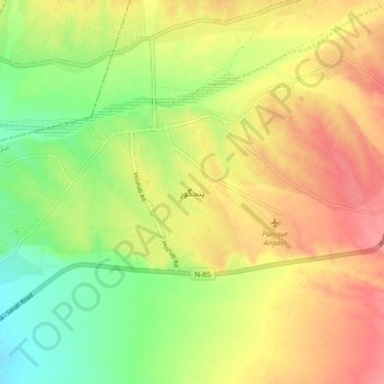 Panjgur topographic map, elevation, terrain
