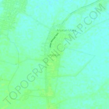 Anjatan topographic map, elevation, terrain