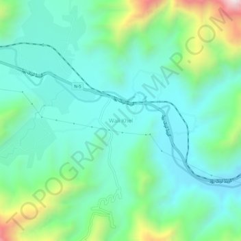 Wali Khel topographic map, elevation, terrain