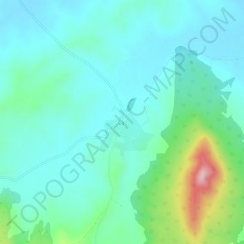 Çal topographic map, elevation, terrain