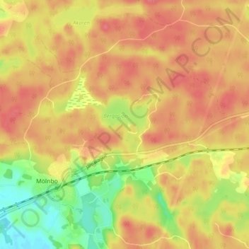 Frista topographic map, elevation, terrain