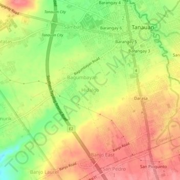 Hidalgo topographic map, elevation, terrain