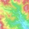 Kausani topographic map, elevation, terrain