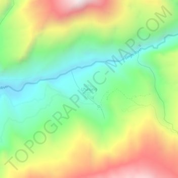Lhalung topographic map, elevation, terrain