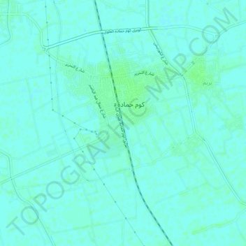 Kom Hamada topographic map, elevation, terrain