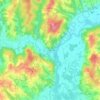Tromeđa topographic map, elevation, terrain