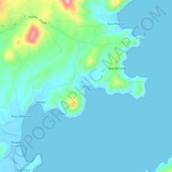 Πηγάδι topographic map, elevation, terrain