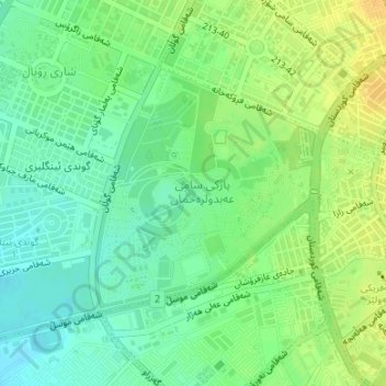 Sami Abdulrahman Park topographic map, elevation, terrain