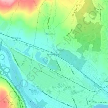 Harding Crossing topographic map, elevation, terrain