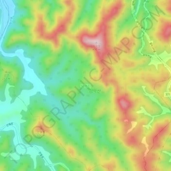 Mugeon-ri topographic map, elevation, terrain