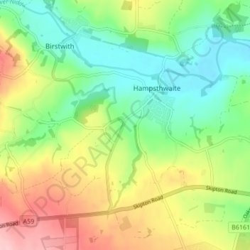 Business Park topographic map, elevation, terrain