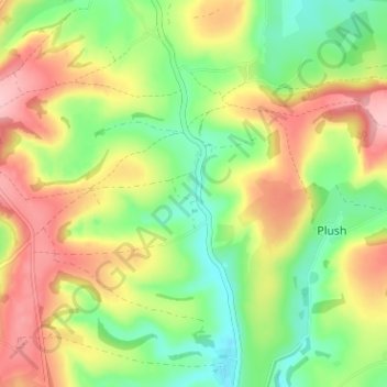 Alton Pancras topographic map, elevation, terrain