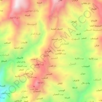 An Nawbah topographic map, elevation, terrain
