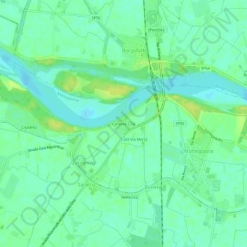 Cantone Cisa topographic map, elevation, terrain