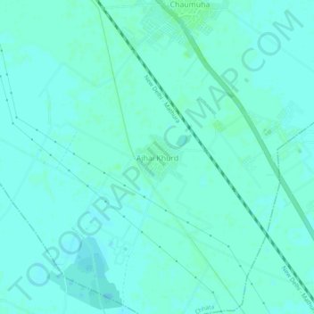 Ajhai Khurd topographic map, elevation, terrain