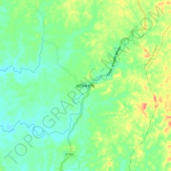 Manikchari topographic map, elevation, terrain