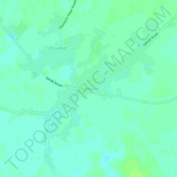 Olomoro topographic map, elevation, terrain