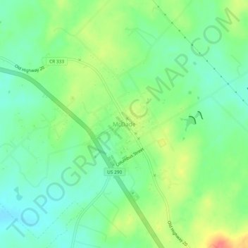 McDade topographic map, elevation, terrain
