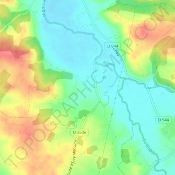 Picouet topographic map, elevation, terrain