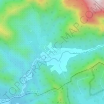 Virdi topographic map, elevation, terrain