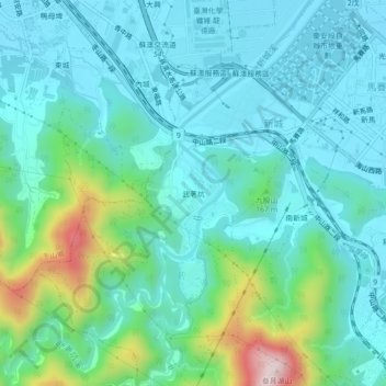 Wulaokeng topographic map, elevation, terrain