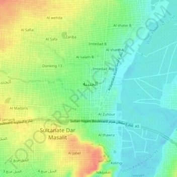 Al salam A topographic map, elevation, terrain